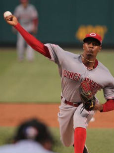 Raisel Iglesias -- Game-Used Jersey -- Worn for Reds Military